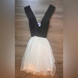 Elegant Black and White Women's Dress